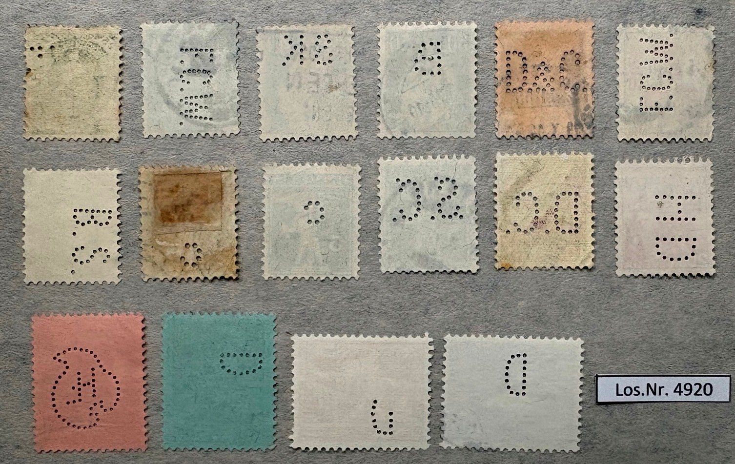Tous les timbres: Lot Perfins gestempelt s. 2 Bilder – D'occasion à Wallisellen par mgeser01 1