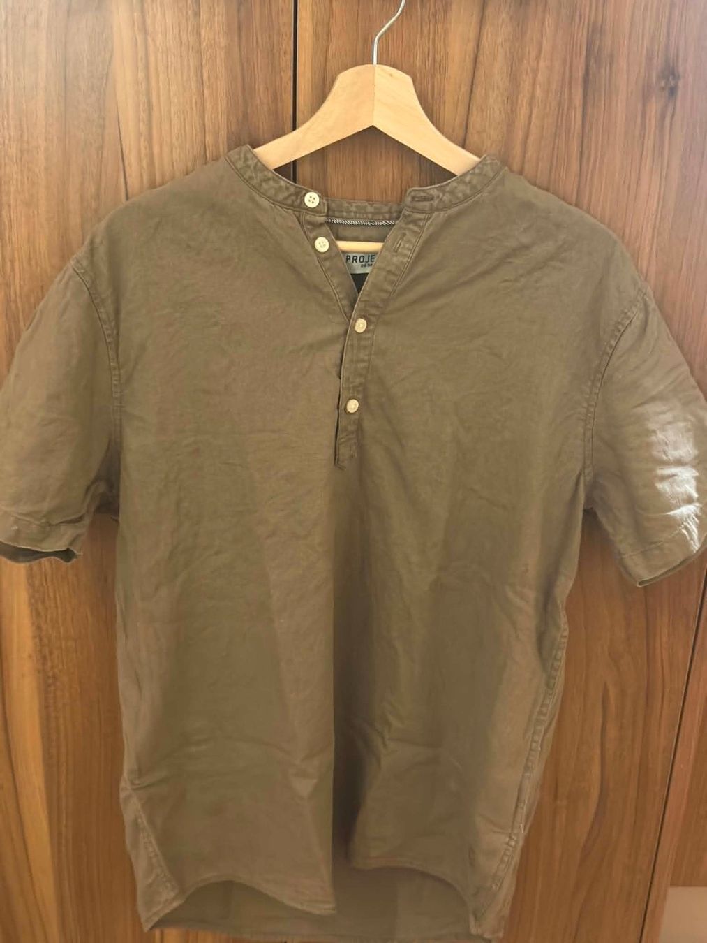 Camicie: Herren Leinenhemd Kurzarm Henley Gr. S – Usato da Ennetbaden venduto da str_fmz5