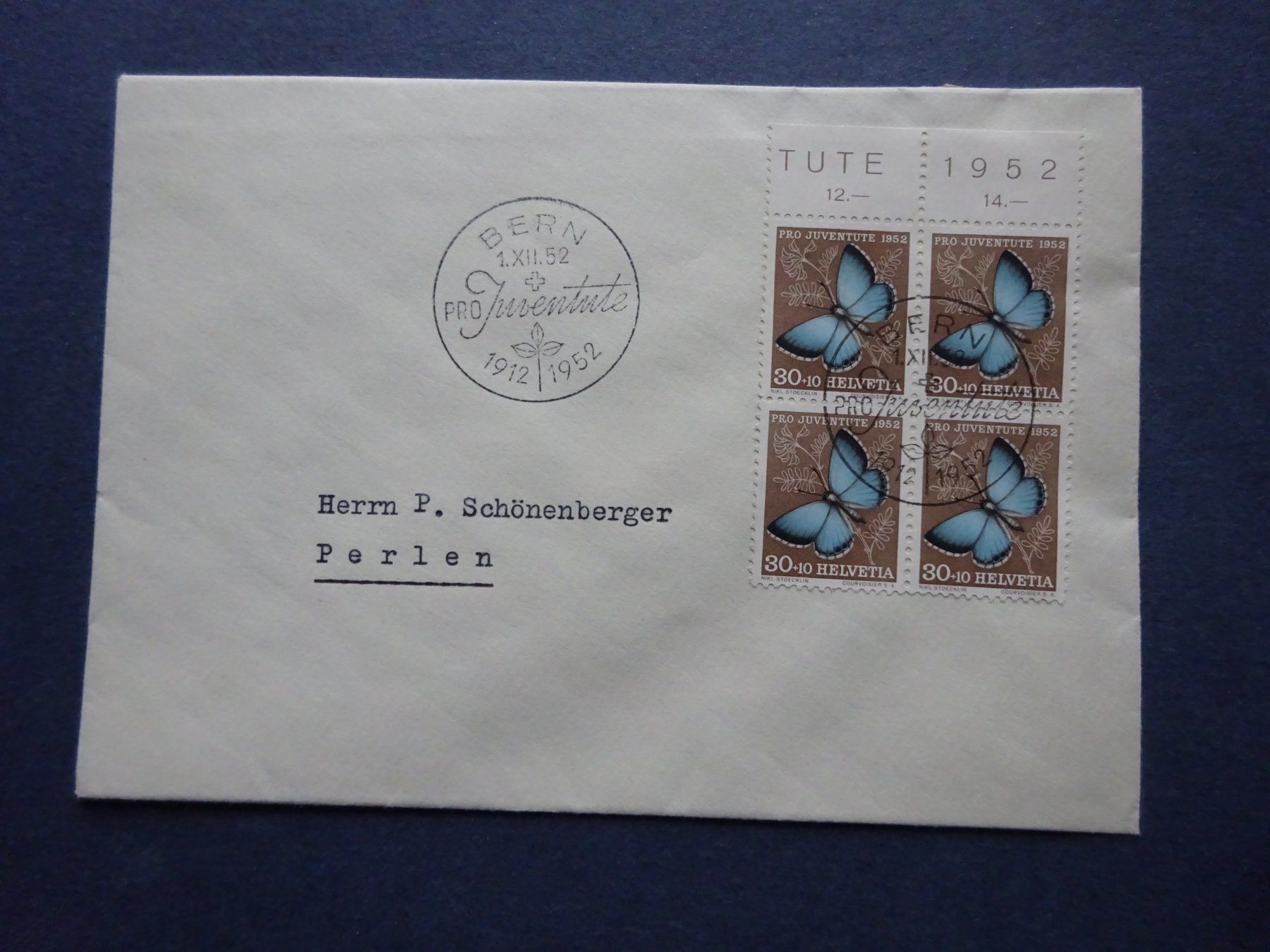 Tutti i francobolli: 1952 Pro Juventute FDC im 4er Block – Usato da Appenzell-Steinegg venduto da adi1975 5