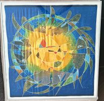 Hans Erni Seidenfoulard "Pacem in Terris" gerahmt