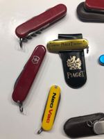taschenmesser sackmesser sehr alt,wenger piaget. 16 stück