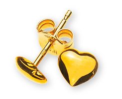 Ohrstecker Herz Gelbgold 750