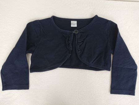 Mädchen Bolero Gr. 122 7Y Dunkelblau 100% Baumwolle