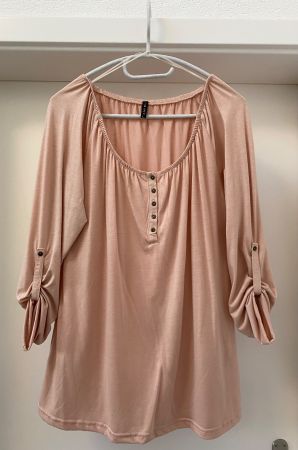 Amisu Langarm Shirt Sweatshirt mit Rundhals Ausschnitt Gr. L