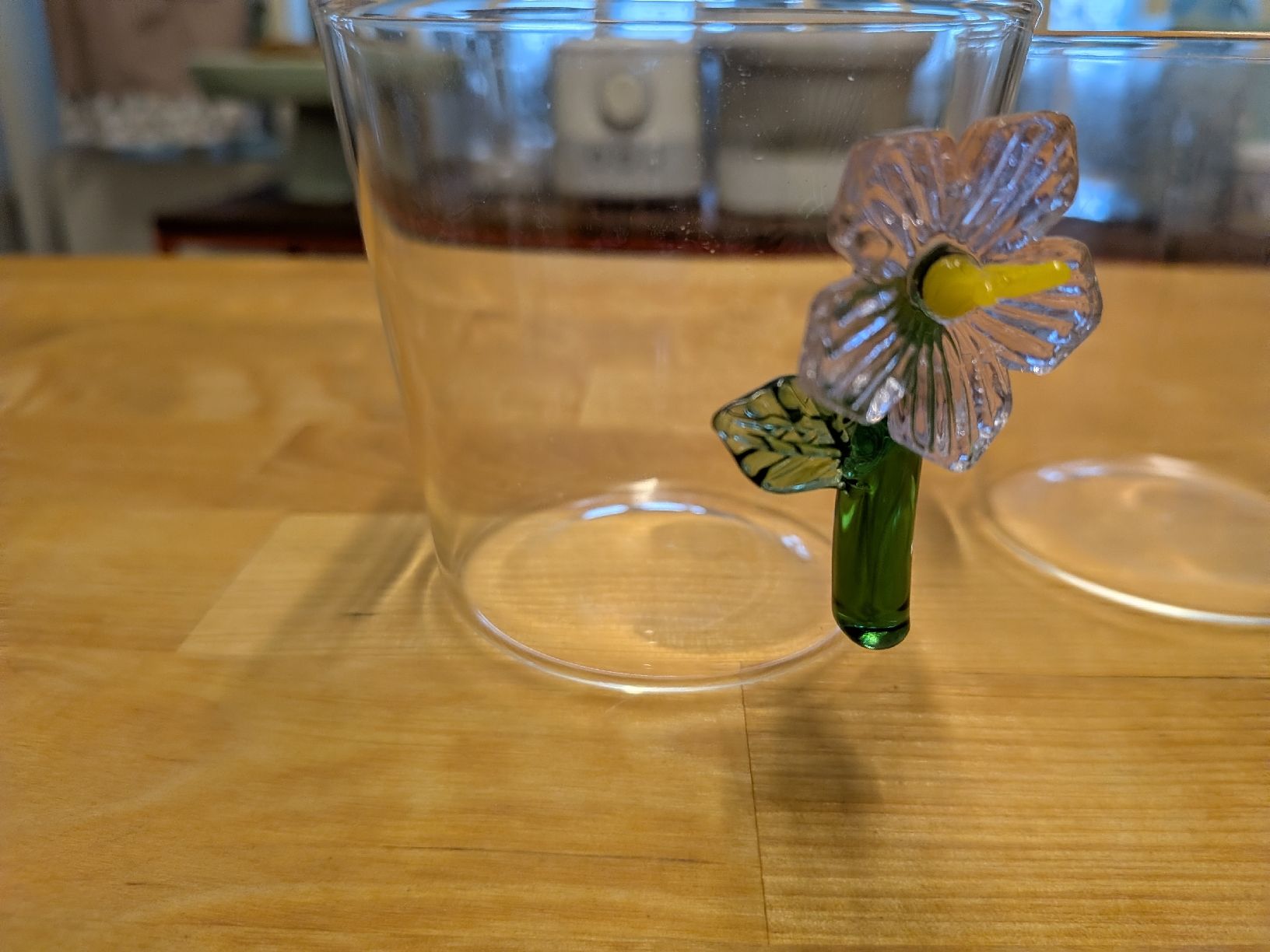 Tassen: 2er Set Glasbecher mit Glasblumen – Neu (gemäss Beschreibung) aus Bern von janabi 1