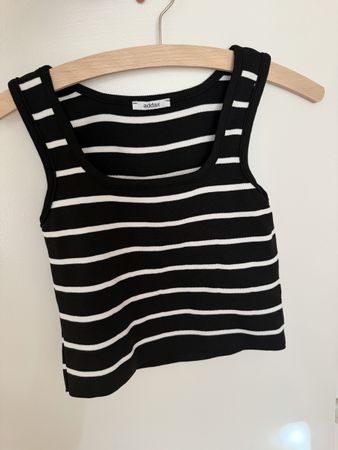 Tanktop gestreift schwarz-weiss Grösse S