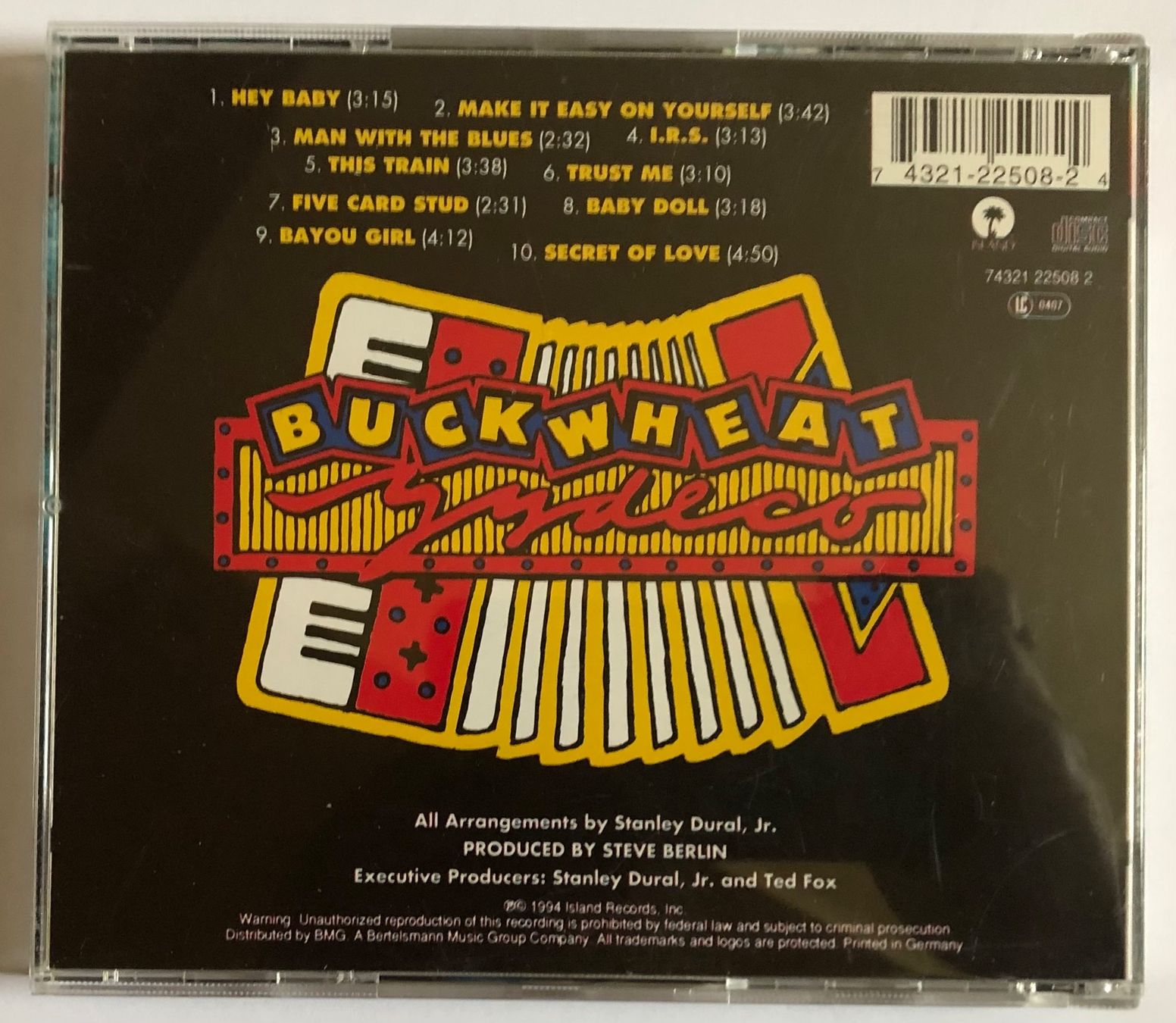 CD: BUCKWHEAT ZYDECO - FIVE CARD STUD – Usato da Poliez-Pittet venduto da Newtown-Records 1