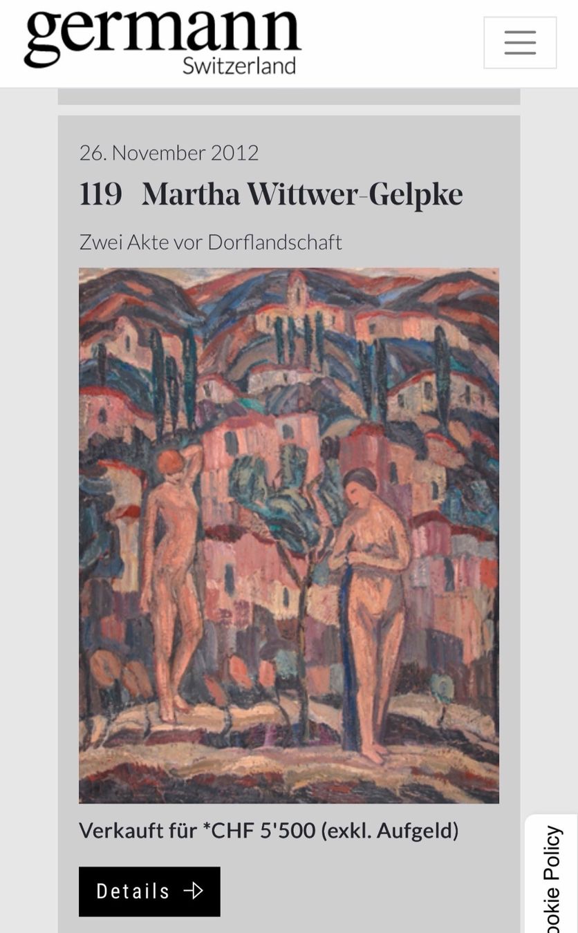 Gemälde: Martha Wittwer-Gelke ORIGINAL – Gebraucht aus Meilen von Design3 1