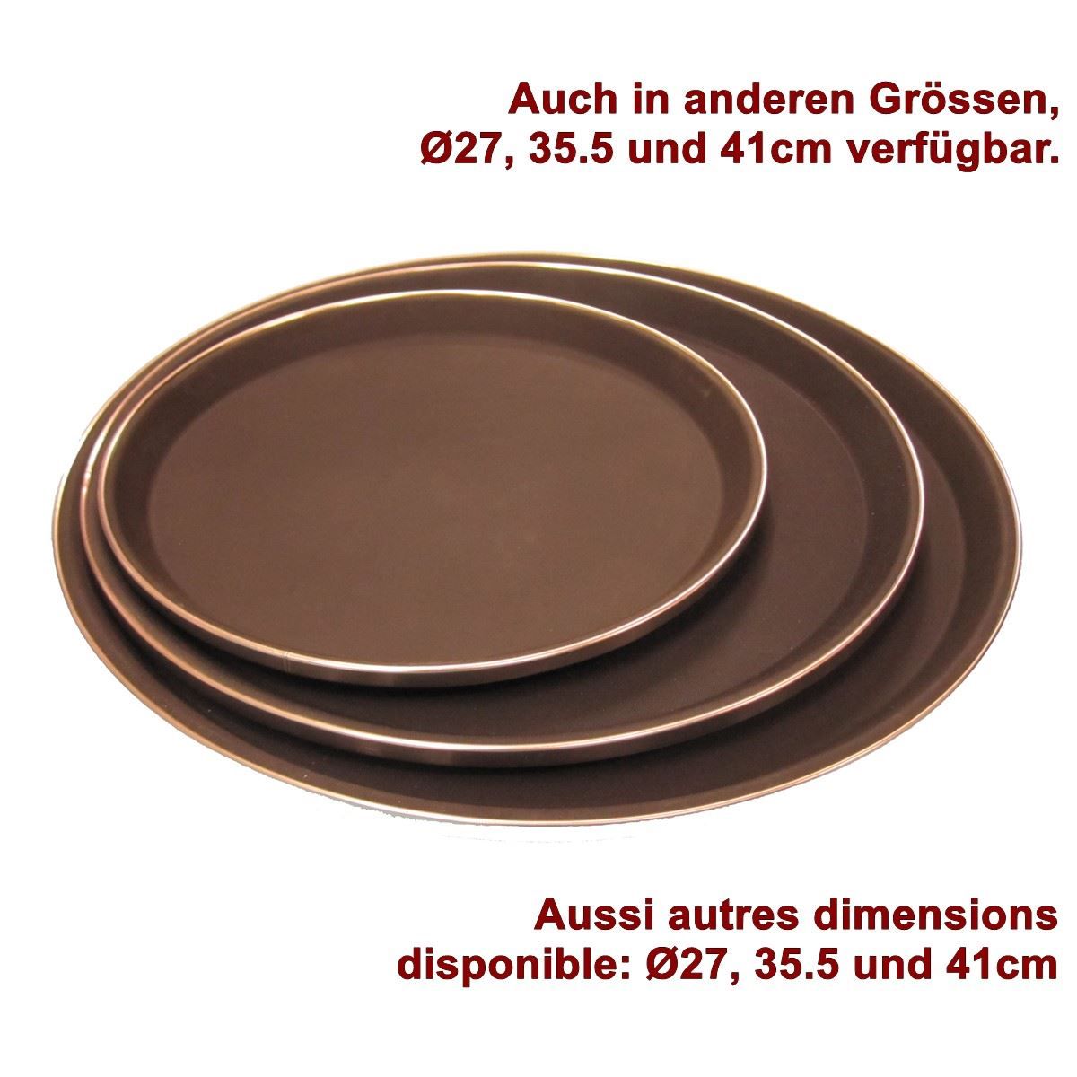 Servierplatten: Serviertablett, Antirutsch rund, 35.5cm – Neu und originalverpackt aus Wettingen von kochshop 3