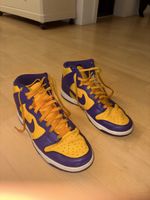 Nike Dunk High / Lila, Gelb (Lakers-Farbschema) Gr.45