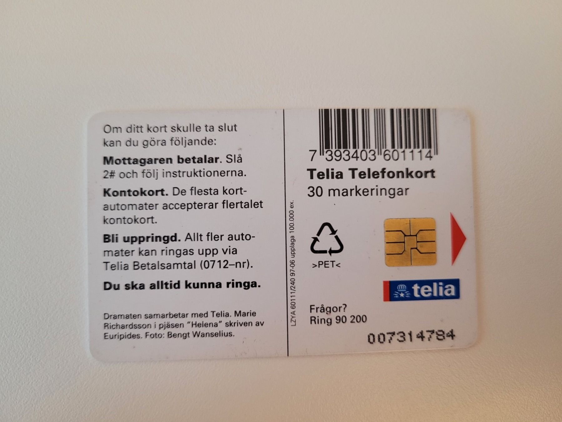 Schede telefoniche: Telefonkarte Schweden – Usato da Inwil venduto da Flower2325 1