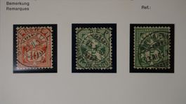 CH - Ziffermuster - SBK Nr. 61B + 65B - Vollstempel