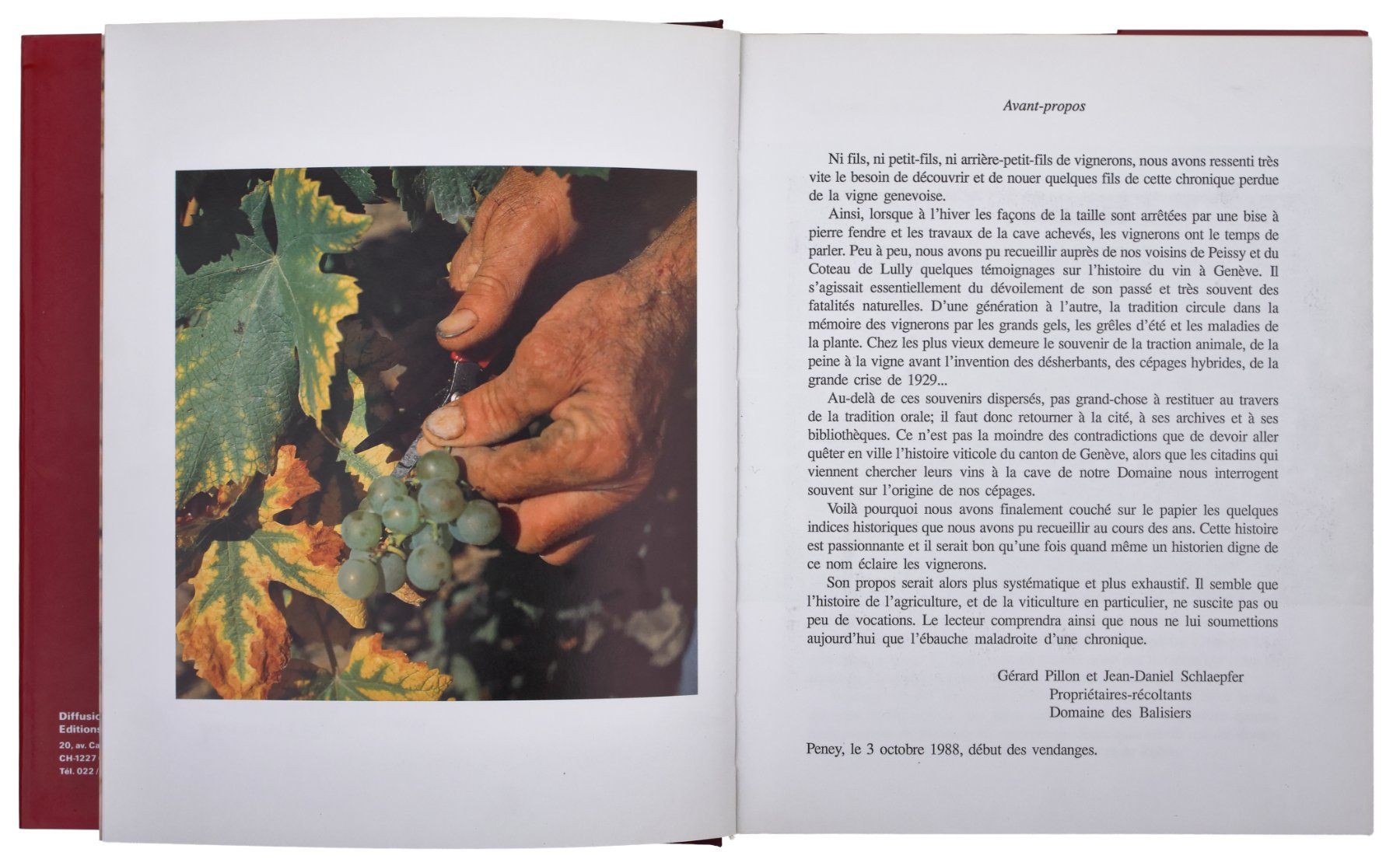 Libri: LES VINS DE GENÈVE "Exemplaire Hors Commerce" – Usato da Onex venduto da gonsla 5