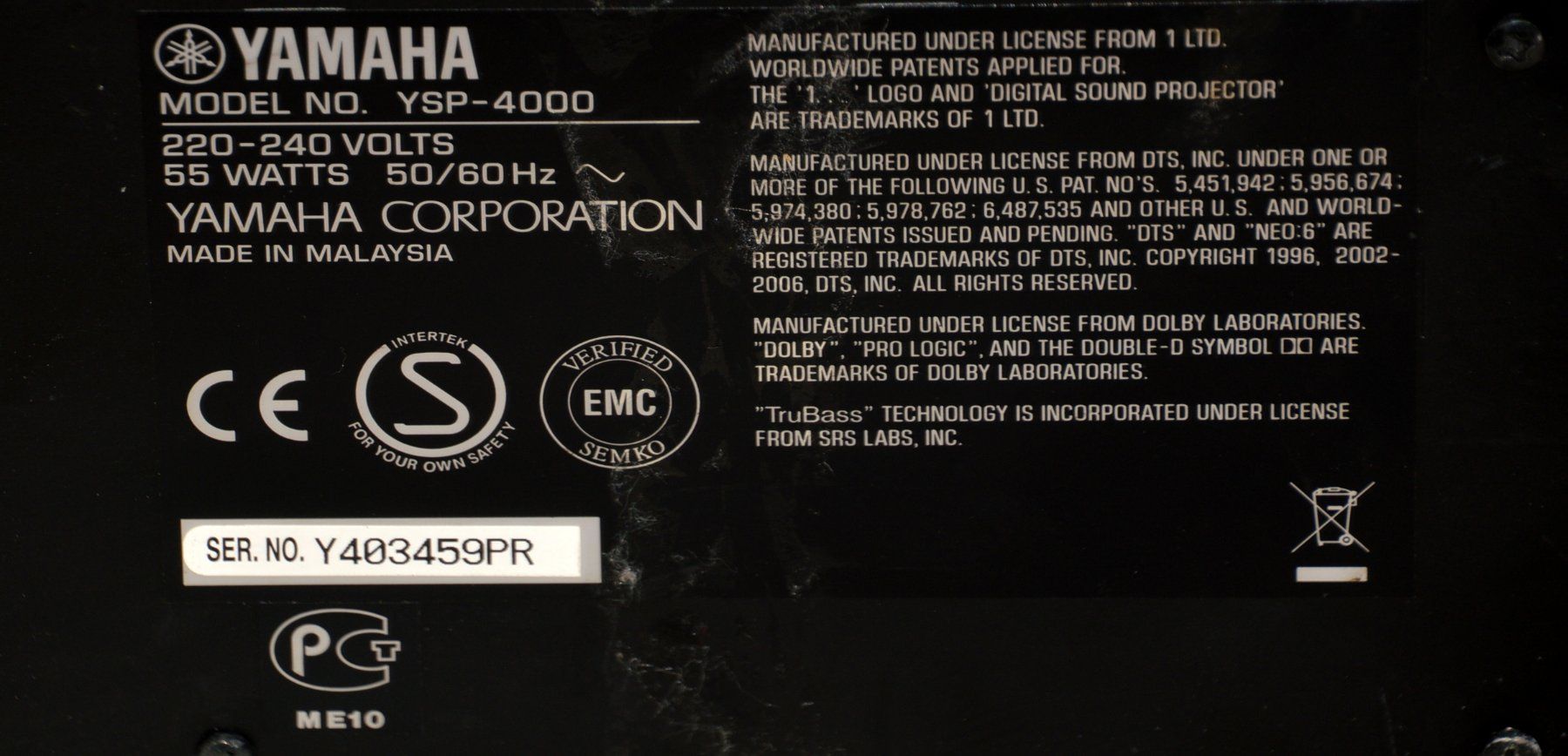 Yamaha Casse acustiche: Yamaha YSP-4000 Soundbar – Usato da Collonges venduto da arashee 5