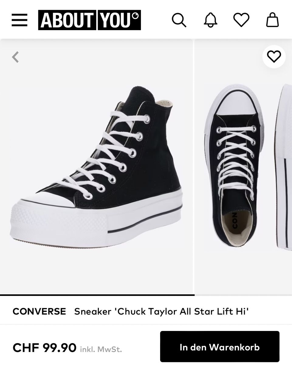 Converse Herrenschuhe: Original CONVERSE 'Chuck Taylor All Star Lift Hi' NEU – Neu und originalverpackt aus Buchs ZH von hipsternut 7