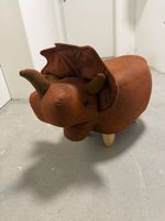 Kinderhocker Dinosaurier braun gepolstert