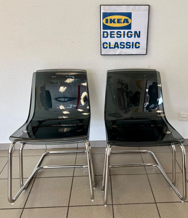 4 Vintage Ikea Tobias Plexiglas Stühle Freischwinger Kaufen auf Ricardo