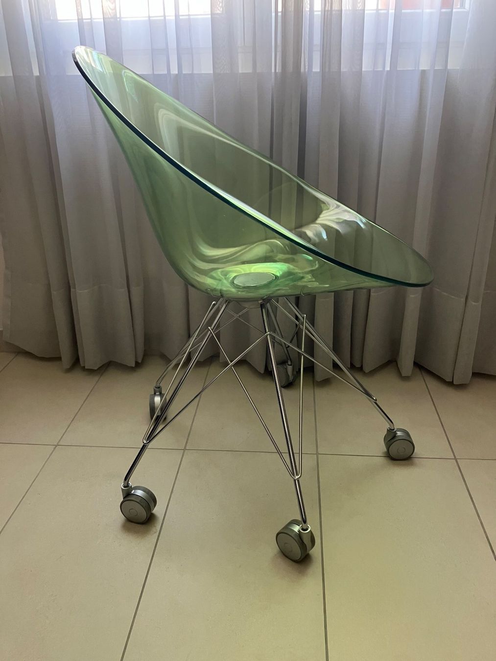 Kartell Sedie: Chaise de bureau - Kartell Ero - Philippe Stark - vert – Usato da Renens VD venduto da m27_y26