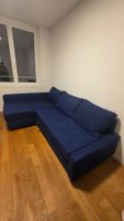 FRIHETEN, Eckbettsofa mit Bettkasten, Blau