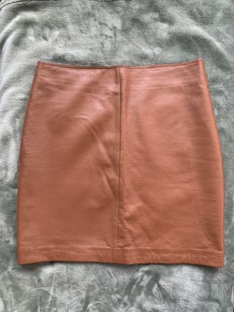 Jupe cuir Kookai 🍁🍂taille 34 marron
