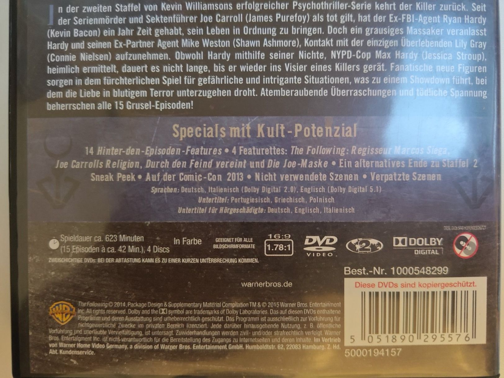 Alle DVDs: The Following - Staffel 1 & 2 – Gebraucht aus Liestal von Kratzilla 6