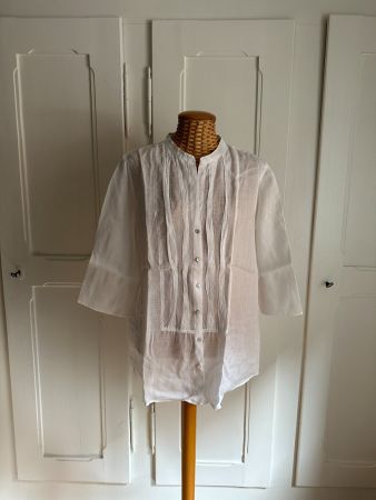 MARC O'POLO - Bluse weiss aus Ramie 40