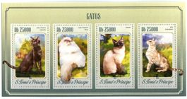 Block "Katzen". São Tomé und Príncipe.