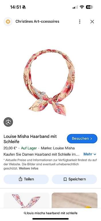 Accessori per capelli: Louis Mischa Haarband mit Schleife – Usato da Schlieren venduto da var_dms8 2