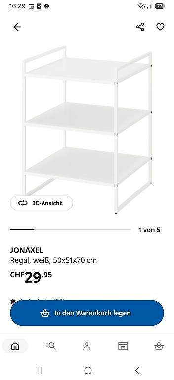 Regale: Regal Metall weiss, IKEA – Gebraucht aus Muttenz von bar_j8xd 2
