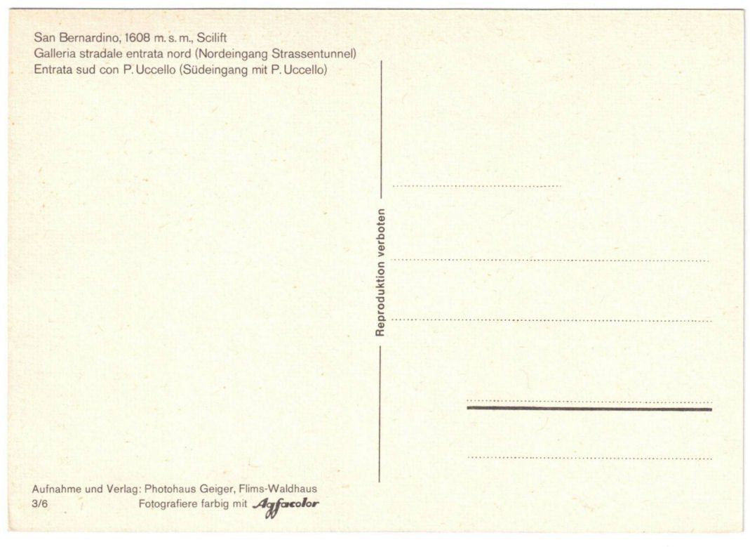 Cartoline postali: San Bernardino - 3 Bild AK – Usato da Binningen venduto da Mountainrider 1