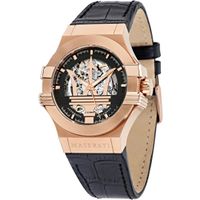 Herrenuhr Maserati Skeleton Automatik schwarz gebraucht