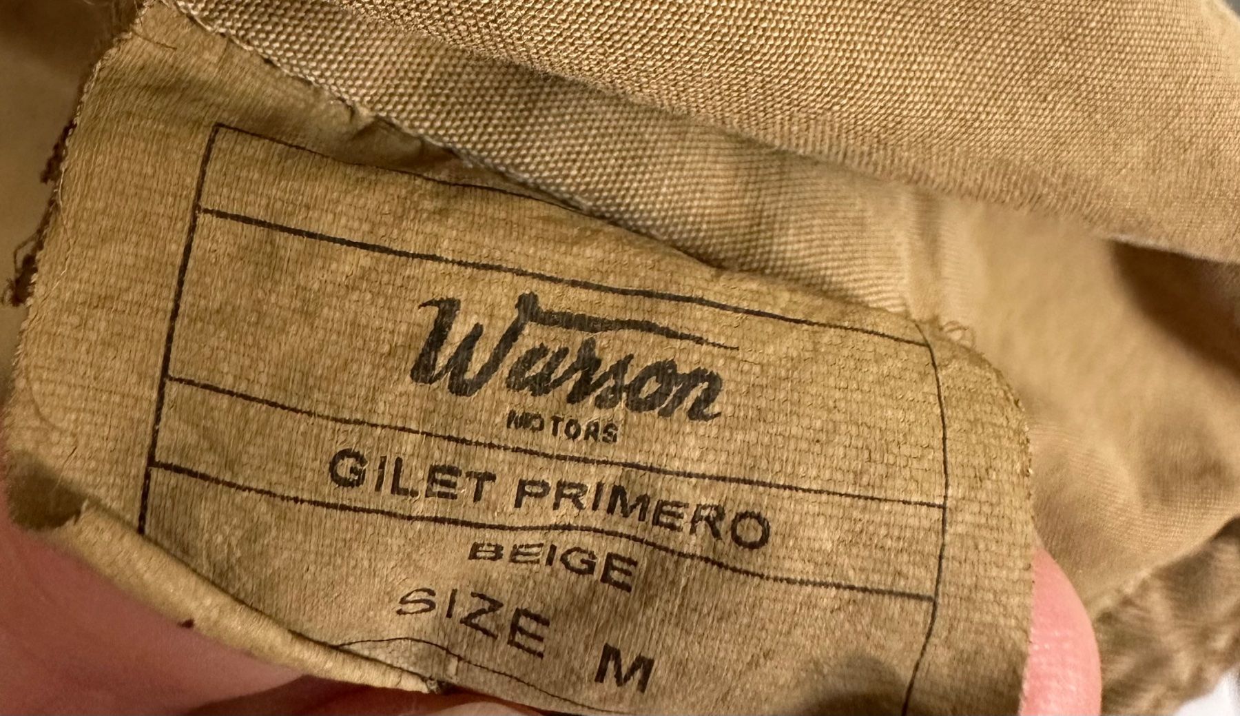 Gilet & Giacche: Vintage Biker Weste, braun "Warson Motors" – Usato da Weggis venduto da emanjo 5