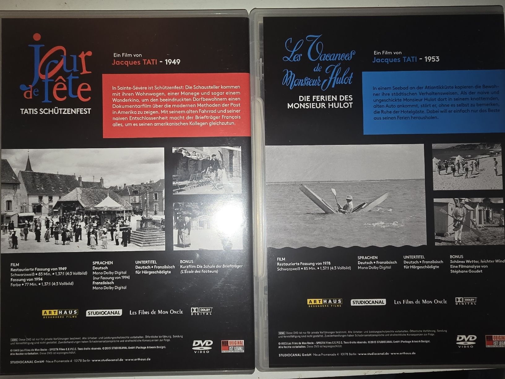 Tutti i DVDs: Jacques Tati Complete Collection 6 DVDs gebraucht DE – Usato da Oberbüren venduto da Elk2025 3