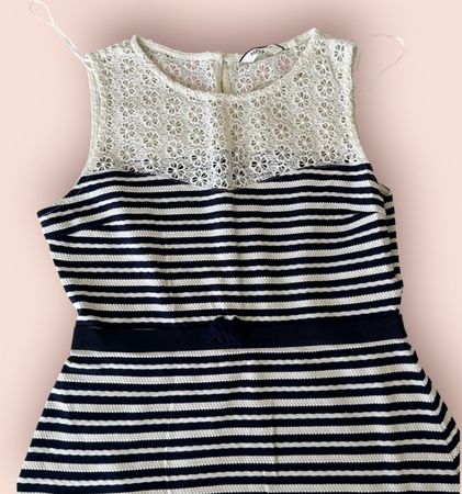 Naf Naf Kleid, Gr. XL, blau/weiss gestreift, Top!