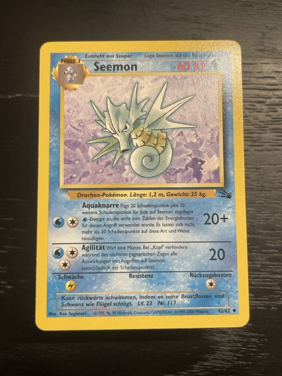 Pokémon Cartes à collectionner: Pokemon Seemon 42/62 fossil uncommon – D'occasion à Hugelshofen par Suimosa