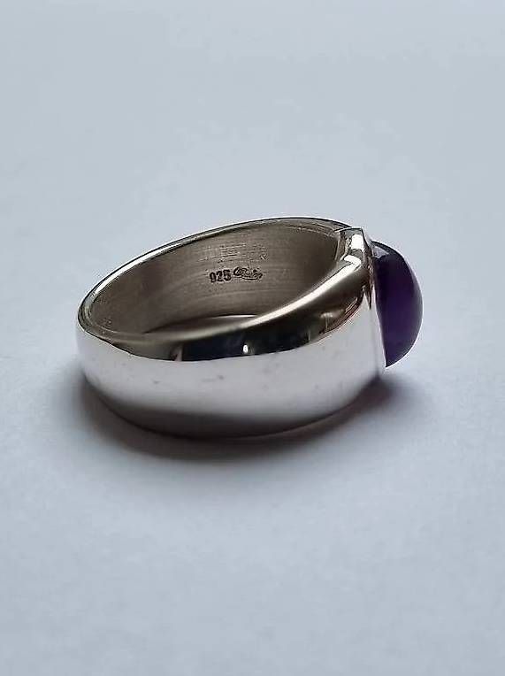 Anelli: Massiver Silberring / Ring Silber mit Amethyst – Usato da Arlesheim venduto da evi_gm8h 3