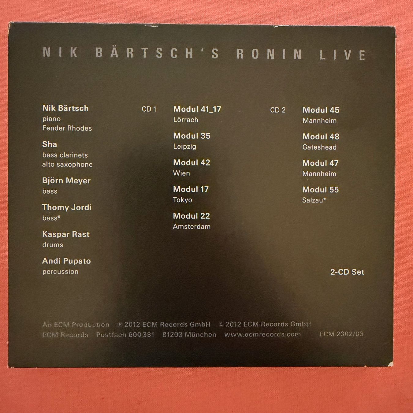 CDs: Nik Bärtsch's Ronin – Live (2-CD ECM) – Gebraucht aus Zug von Mirare9 1