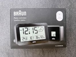 Wetterstation Digital mit Wecker BRAUN NEU