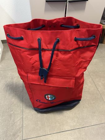 Seesack rot Alfa Romeo mit Logo und Kordelzug guter Zustand