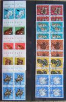PRO JUVENTUTE VIERERBLOCK-SERIE 1965 / 1966 MIT ET-STEMPEL