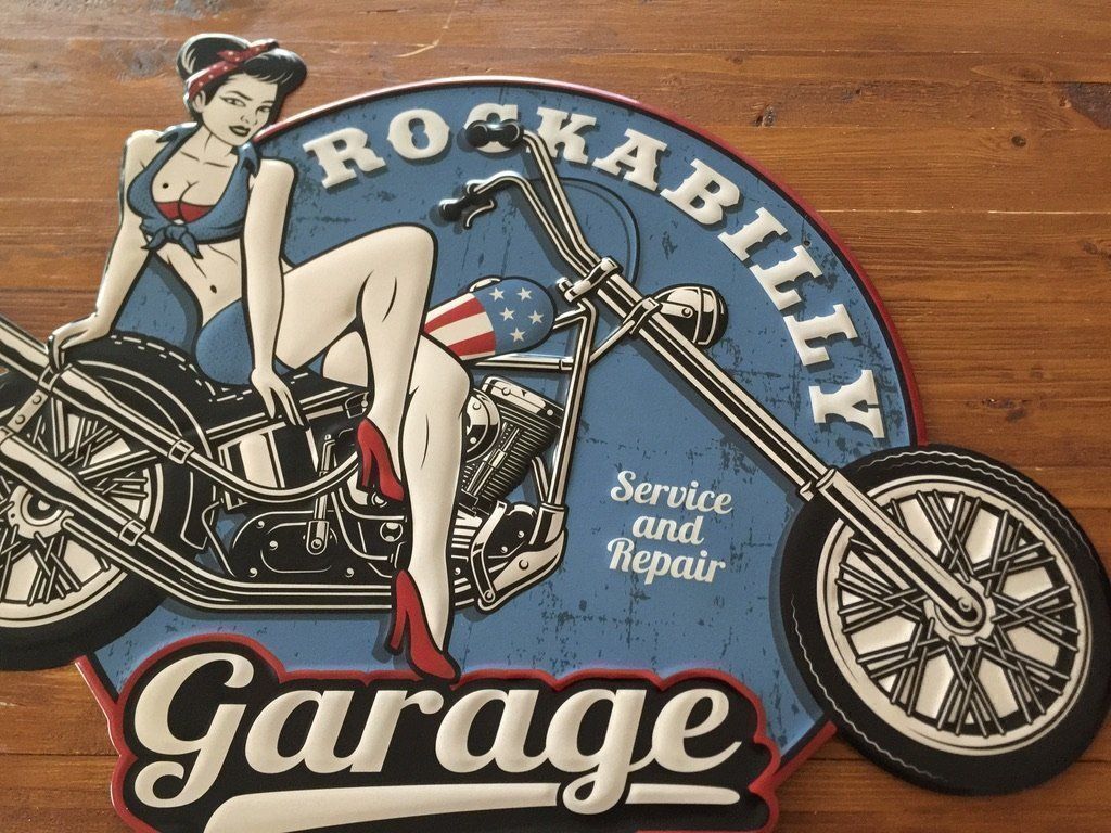 Schilder: Grosses Schild Motorrad Rockabilly – Neu und originalverpackt aus Kirchdorf AG von coco123 3
