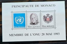 MONACO Bloc ** membre de l'ONU, 1993
