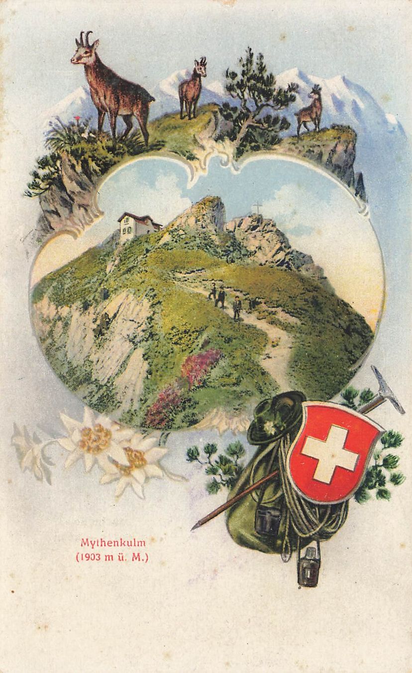 Cartoline postali: Mythen 1903 m – Usato da Schwyz venduto da Seffi56