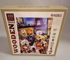 Holzpuzzle Paris Hunde 200 Teile Neu
