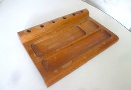 Schreibtisch-Organizer aus Holz, Vintage