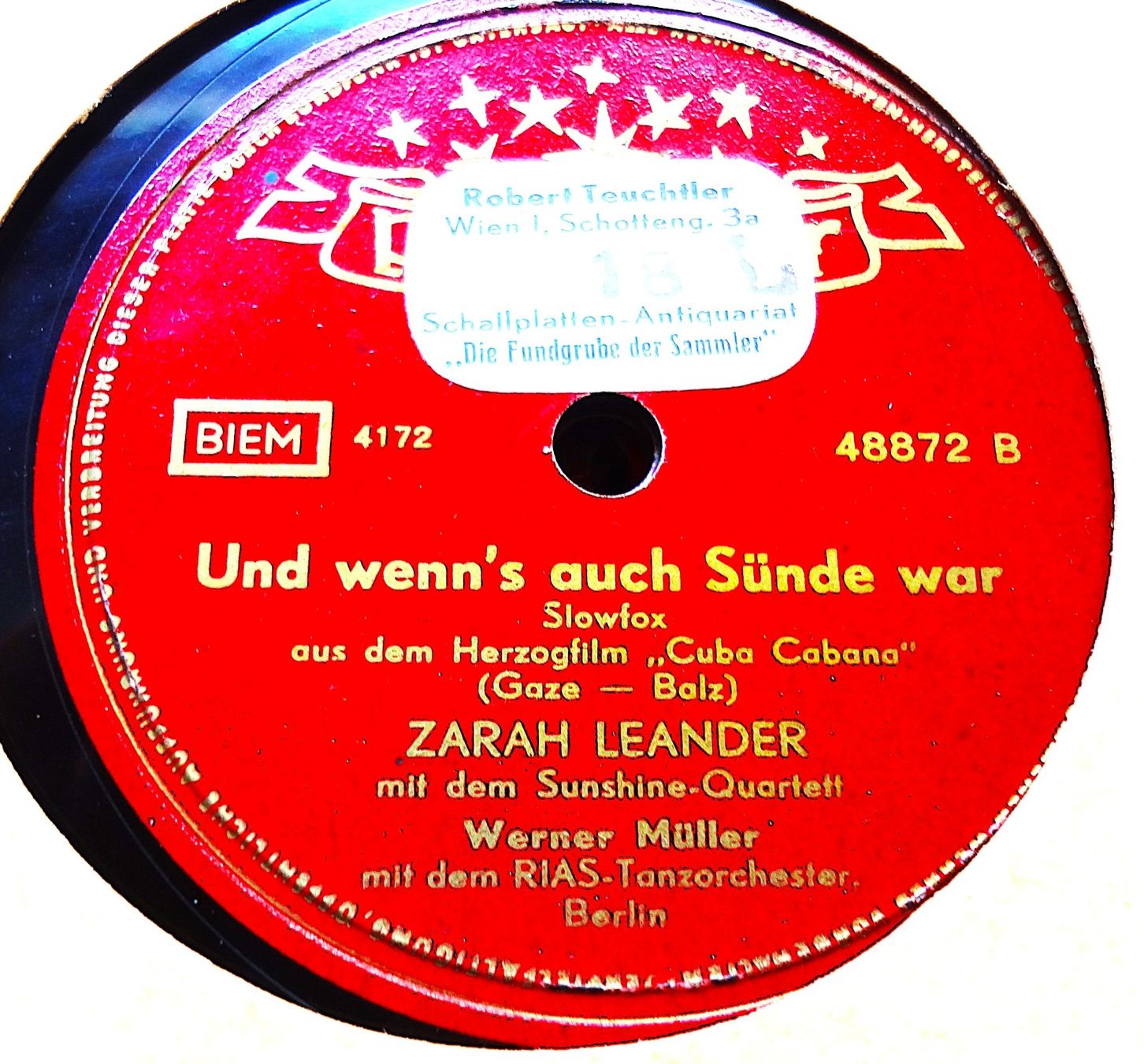Dischi in vinile: Zarah Leander, Album mit 12 Schellackplatten – Usato da Hemishofen venduto da Phonomandy 2