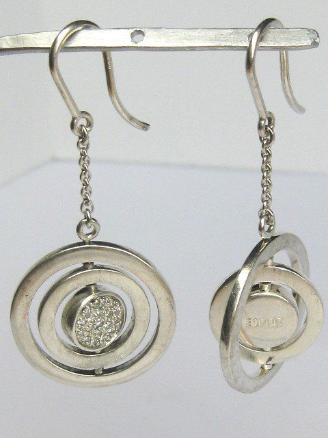 Esprit Orecchini pendenti & Orecchini a lobo: Ohrringe Ohrhänger Silber 925 drehbare Ringe Esprit – Usato da Ermatingen venduto da Decovin