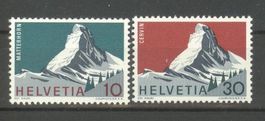 1965, Sondermarken Schweizer Alpen **
