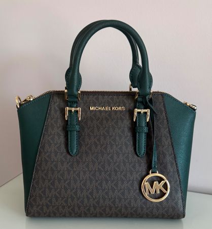 Michael Kors Handtasche/ dunkelgrün-braun