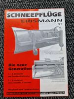 Original Prospekt Erismann Schneepflüge für Traktor, LKW